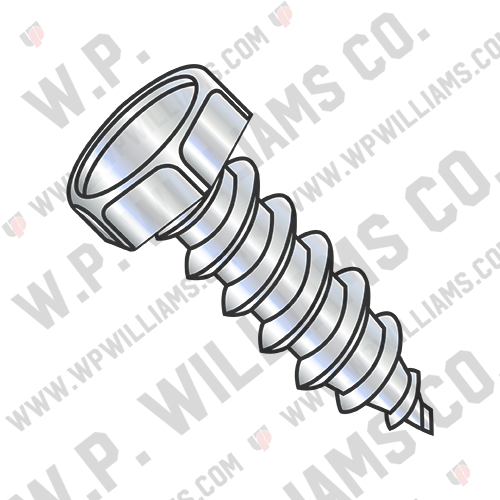 Indented Hex Unslotted Self Tapping Screw Type A B Fully Threaded Zinc And Bake