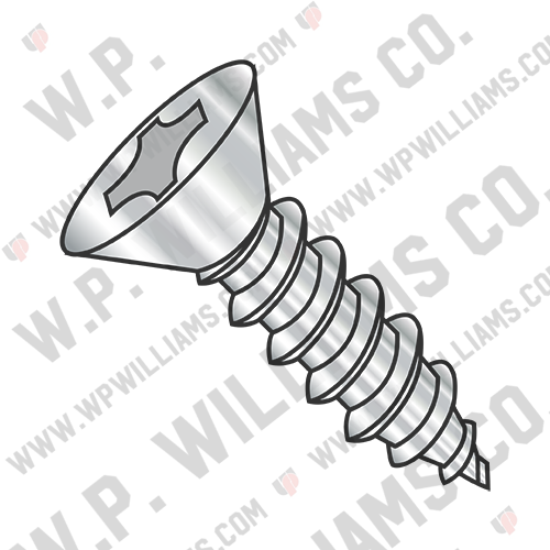 Phillips Flat Self Tapping Screw Type AB Fully Threaded 18-8 Stainless Steel