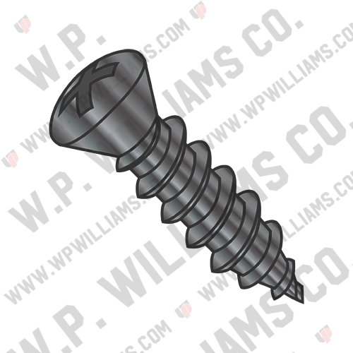 Phillips Oval Self Tapping Screw Type A B Number Six Head Fully Thrd Black Oxide