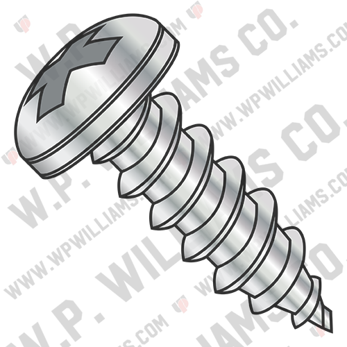 Phillips Pan Self Tapping Screw Type A B Fully Threaded Nickel