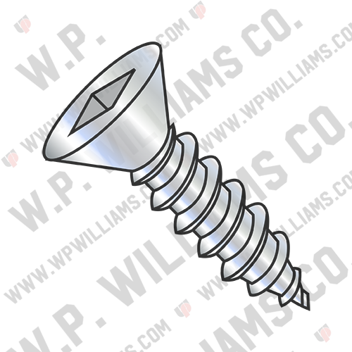 Square Flat Self Tapping Screw Type A Fully Threaded Zinc And Bake