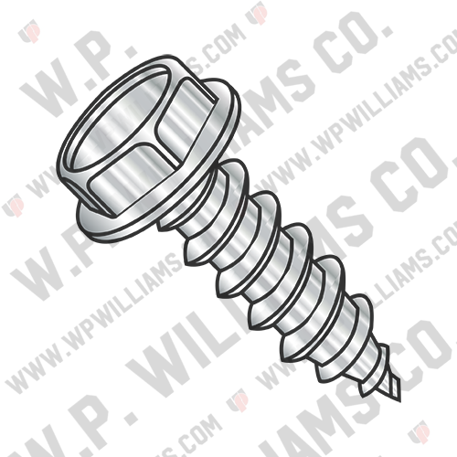 Unslot Ind Hexwasher Self Tapping Screw Type A Full Thread 18-8 Stainless Steel