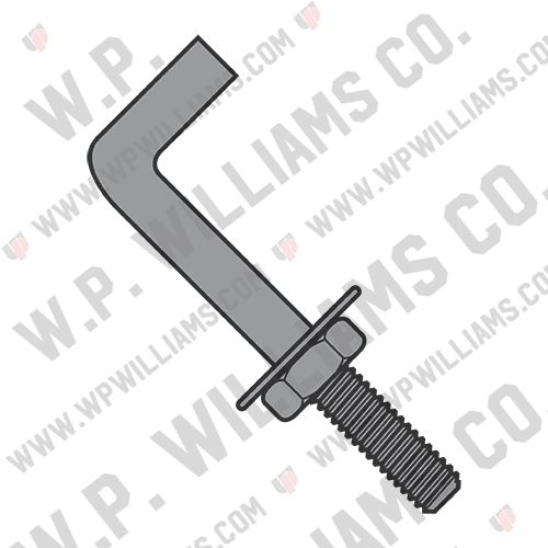 Bent Anchor Bolts With Nut And Washer Plain