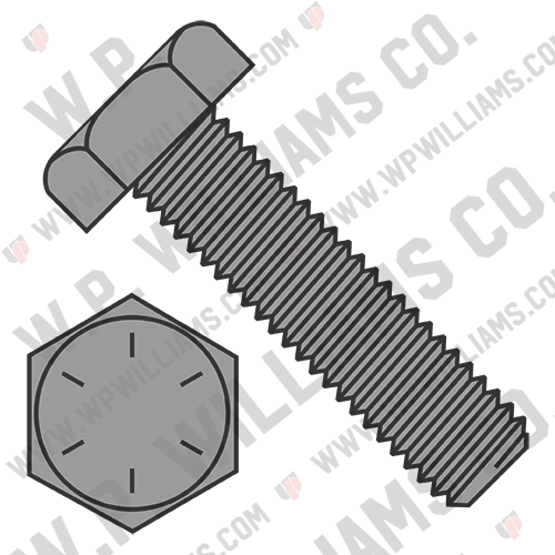 Hex Tap Bolt Grade 8 Fully Threaded Plain W.P. Williams Company