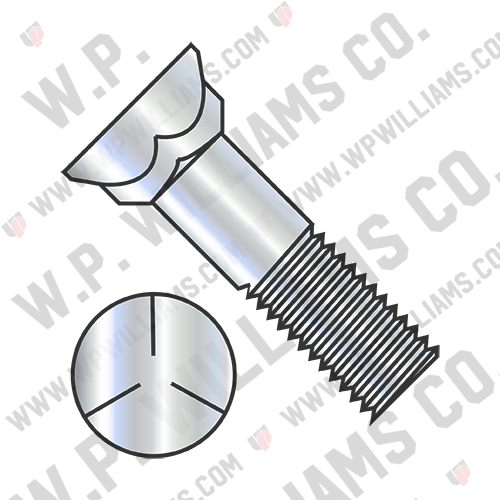 Plain Steel Bolts Grade 5 Plow Bolts - 7/16-14 X 2 Inch Plain Steel Fasteners (8-Pack) Farm Equipment Bolts
