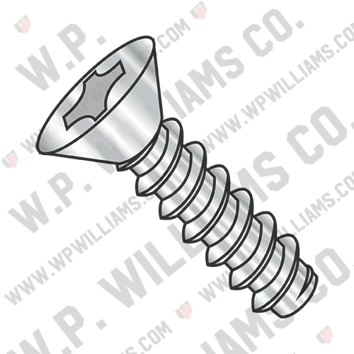 Phillips Flat Self Tapping Screw Type B Fully Threaded 18-8 Stainless Steel