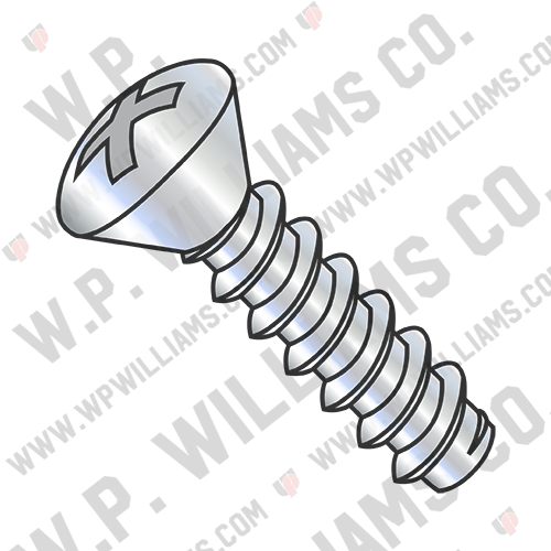 Phillips Oval Self Tapping Screw Type B Fully Threaded Zinc
