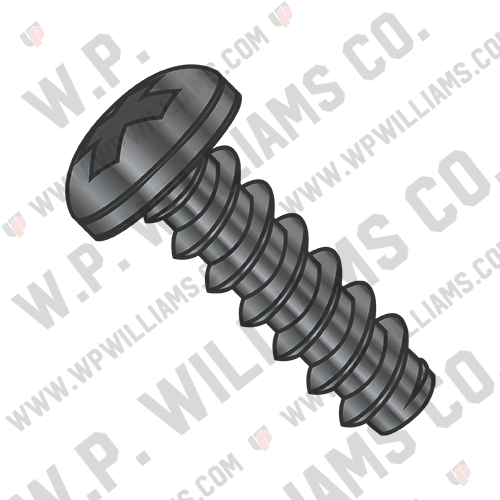 Phillips Pan Self Tapping Screw Type B Fully Threaded Black Oxide