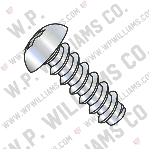Phillips Round Self Tapping Screw Type B Fully Threaded Zinc And Bake