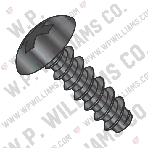 Phillips Full Contour Truss Self Tapping Screw Type B Fully Threaded Black Oxide