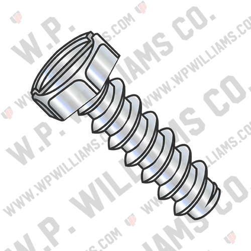 Slotted Indented Hex Self Tapping Screw Type B Fully Threaded Zinc