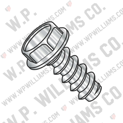 Unslotted Indented Hex Washer Self Tap Screw Type B Fully Thread 18 8 Stainless