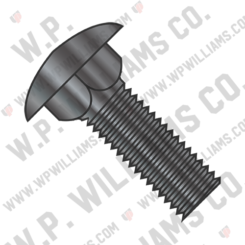 Carriage Bolt Fully Threaded Black Oxide and Oil