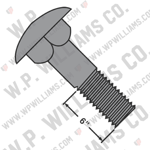Carriage Bolt Galvanized Partially Threaded Under Sized Body