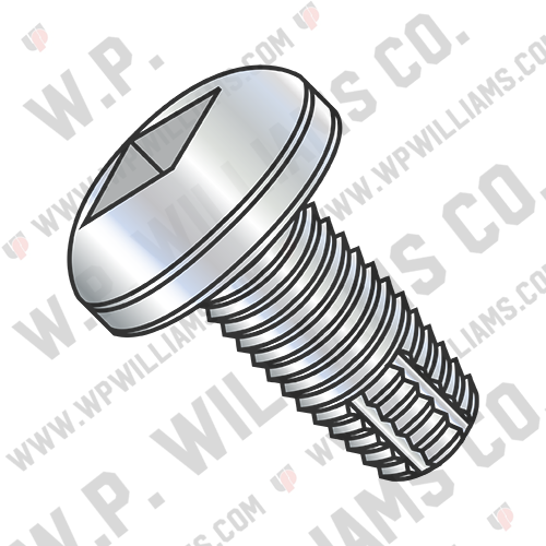 Square Drive Pan Thread Cutting Screw Type F Fully Threaded Zinc And Bake