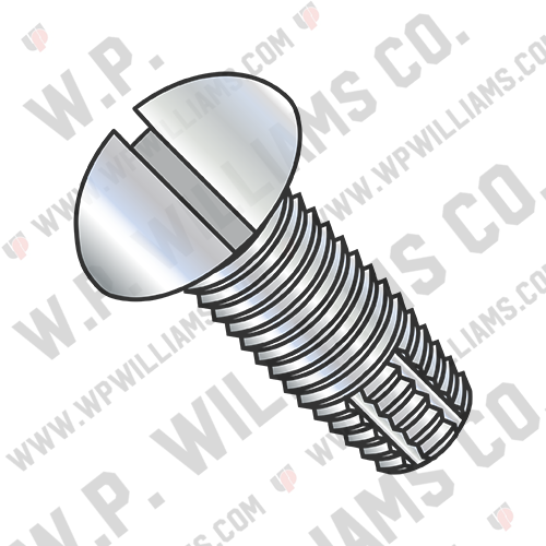 Slotted Round Thread Cutting Screw Type F Fully Threaded Zinc And Bake
