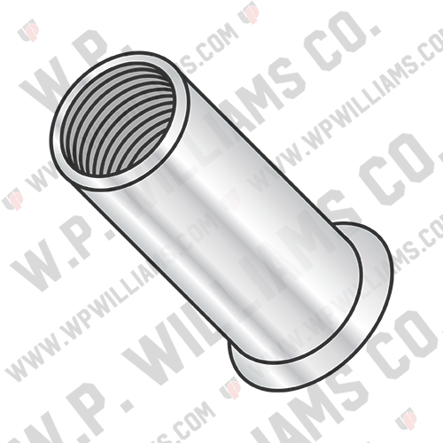 Small Head Threaded Insert Rivet Nut Aluminum Cleaned and Polished NON-RIBBED