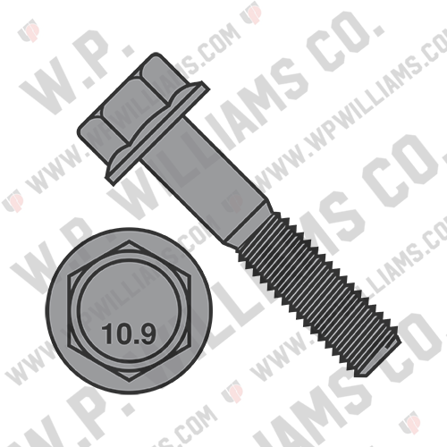 DIN 6921 Class 10.9 Metric Flange Bolt Screw Non Serrated Plain