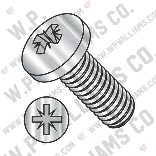 ISO 7045 Metric Pozi Type-Z Pan Machine Screw Full Thread A4 Stainless Steel