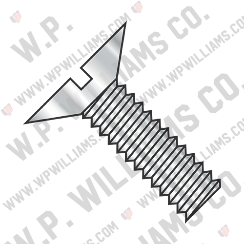 Slotted Flat 100 Degree Machine Screw Fully Threaded 18 8 Stainless Steel