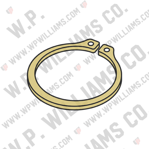 MS16624 Military External Retaining Ring Cadmium Dichromate Yellow
