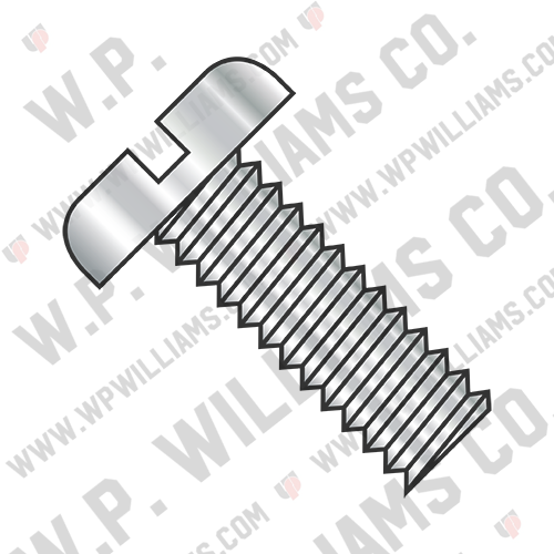 Slotted Pan Machine Screw Fully Threaded 18-8 Stainless Steel