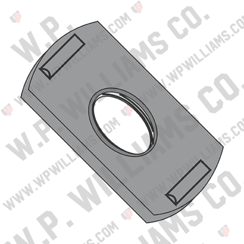 Weld Nut with Two Projections Steel Plain