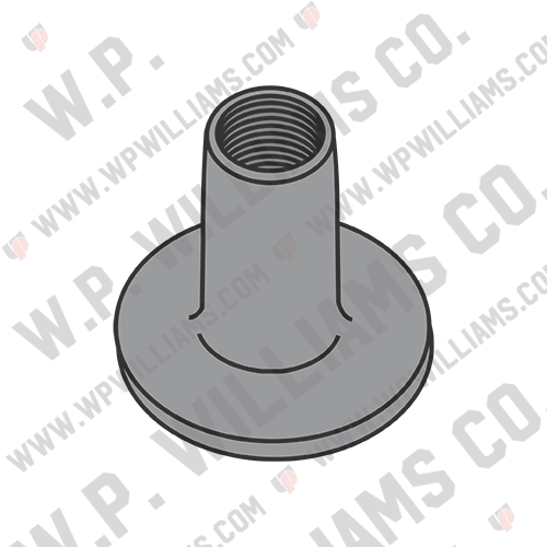 WELD NUT WITH .718 ROUND BASE Steel Plain