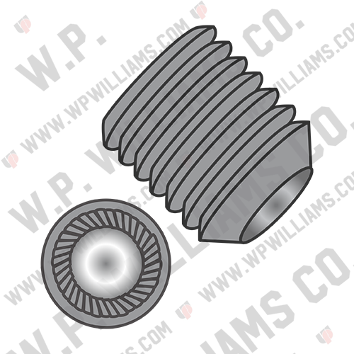 Metric Socket Set Screw Knurl Cup Point Plain Imported