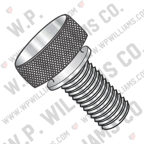 Knurled Thumb Screw with Washer Face Full Thread 18 8 Stainless Steel