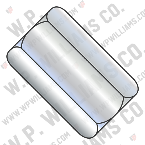 Hex Rod Coupling Nut 3/8 Across Flats 18 8 Stainless Steel