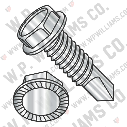 7/16 A/F Hd Hgt.172-.190 Unslot Ind Hexwash Serrate Self Drill F/T 18 8Stainless