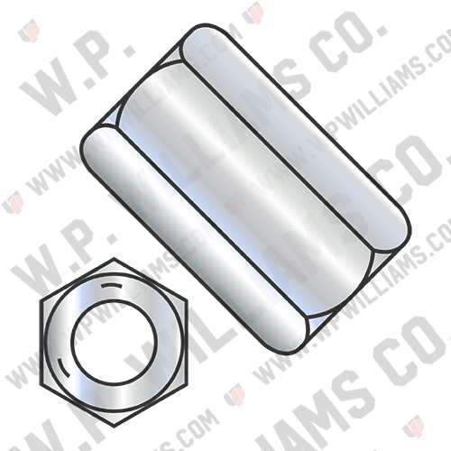 Hex Rod Coupling Nut 7/16 Across Flats Grade 5 Zinc