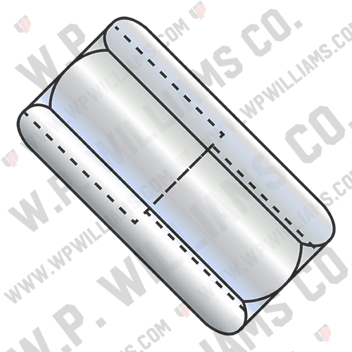 Reduced Hex Rod Coupling Nut, 3/8-16,  5/8 Across Flats Zinc