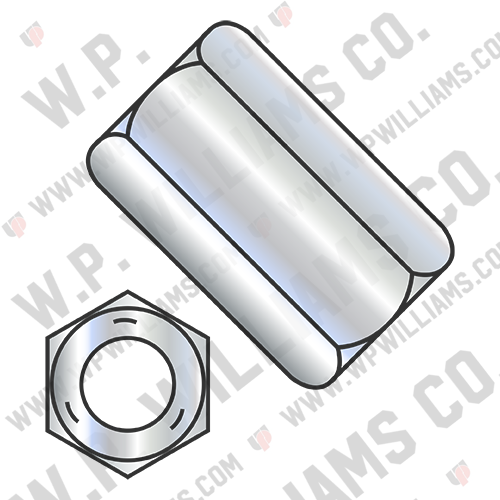 Hex Rod Coupling Nut 3/4 inch Across Flats Grade 5 Zinc