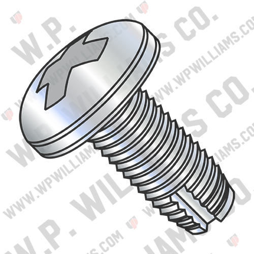 Phillips Pan Thread Cutting Screw Type 1 Fully Threaded Zinc