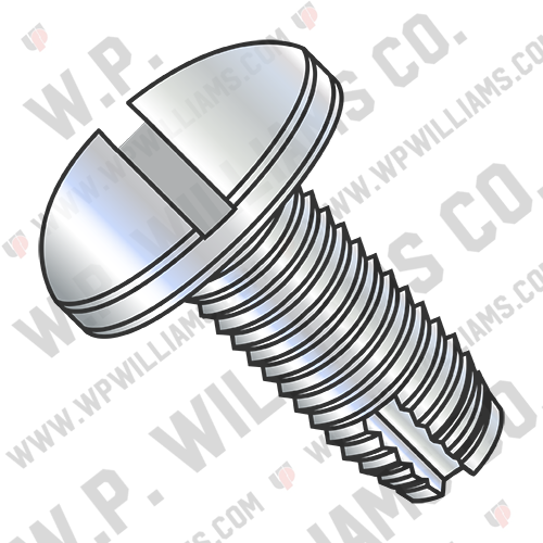 Slotted Pan Thread Cutting Screw Type 1 Fully Threaded Zinc Bake