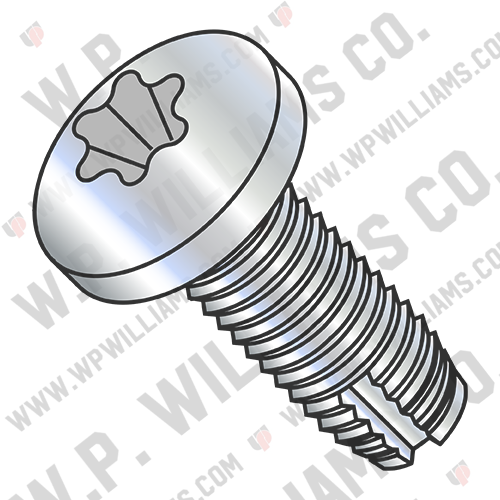 Six Lobe Pan Thread Cutting Screw Type 1 Fully Threaded Zinc And Bake