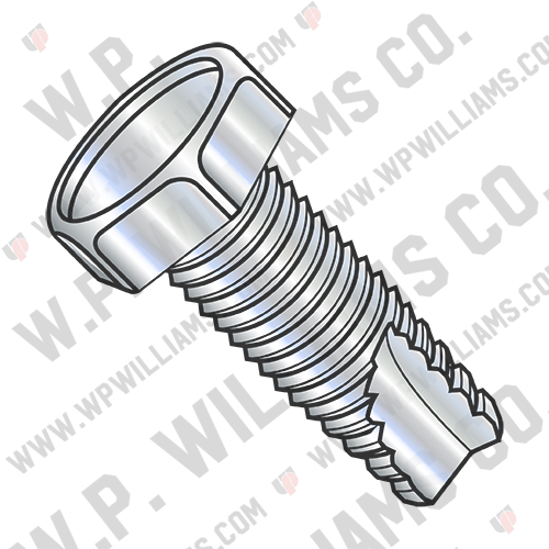 Unslotted Indented Hex Head Thread Cutting Screw Type 23 Full Thread Zinc & Bake