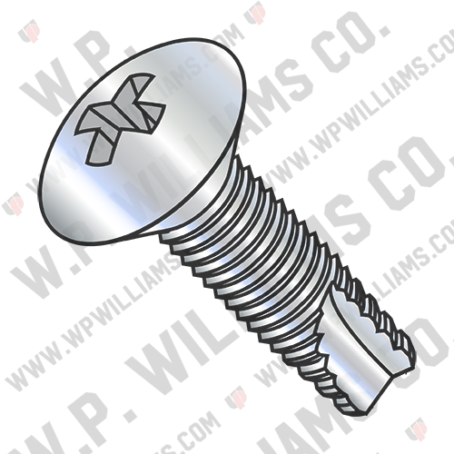 Phillips Oval Thread Cutting Screw Type 23 Fully Threaded Zinc And Bake