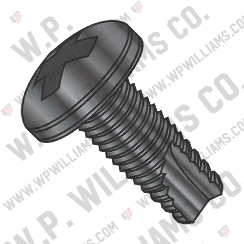 Phillips Pan Thread Cutting Screw Type 23 Fully Threaded Black Zinc and Bake