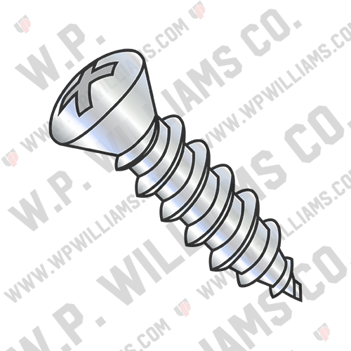 Phillips Oval #6 Head Self Tapping Screw Type AB Fully Thread Zinc & Bake