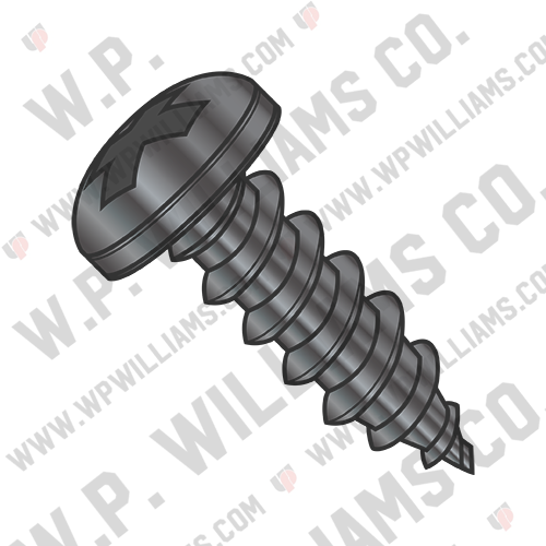 Phil Pan Self Tapping Screw Type A B Full Thread 18 8 Stainless Steel Black Ox