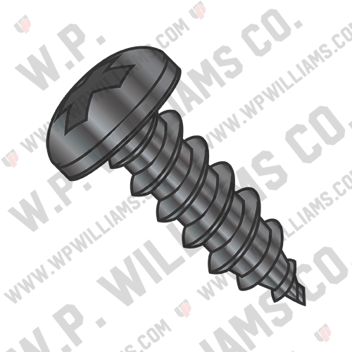 Phillips Pan Self Tapping Screw Type A B Fully Threaded Black Zinc And Bake