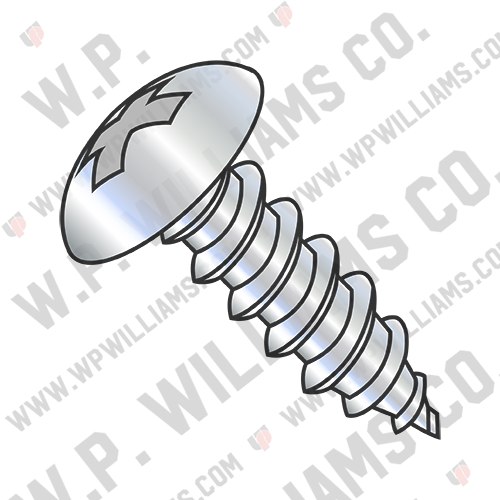 Phill Full Contour Truss Self Tapping Screw Type AB Fully Thread Zinc & Bake