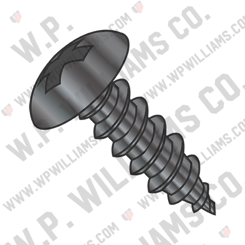 Phillips Full Contour Truss Self Tapping Screw Type AB Full Threaded Black Oxide