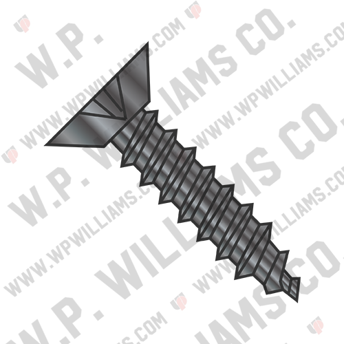 Phillips Flat Undercut Self Tapping Screw Type A B Fully Threaded Black Oxide