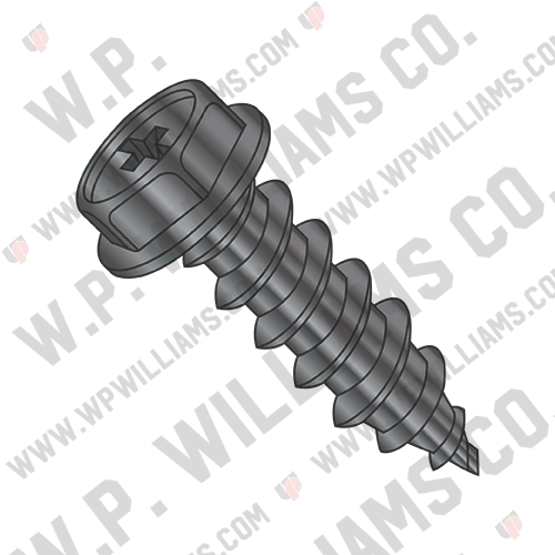 Phillips Ind Hex Washer Self Tapping Screw Type A B Full Thread Black Oxide