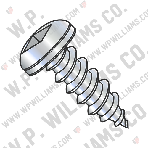 Square Drive Pan Self Tapping Screw Type A B Fully Threaded Zinc And Bake