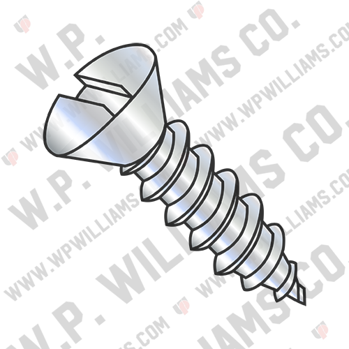 Slotted Oval Self Tapping Screw Type A B Fully Threaded Zinc And Bake